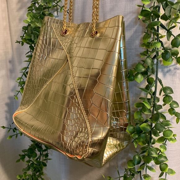 Simply Southern gold leather BunchyBag NWT - Picture 7 of 9